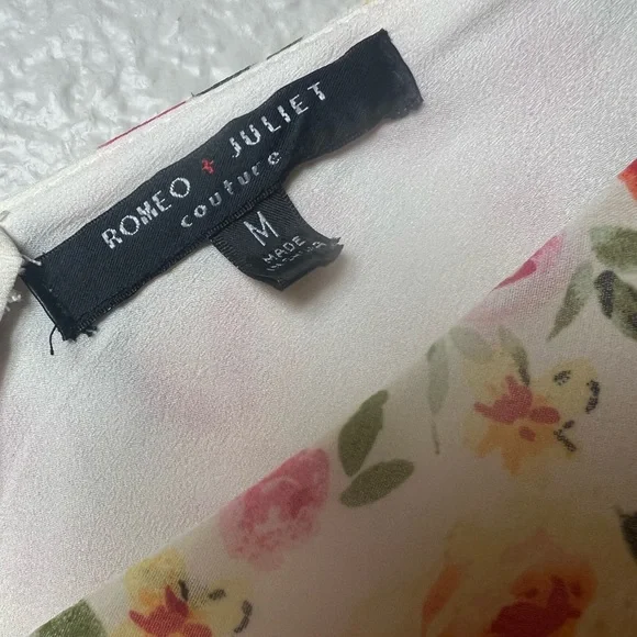 Romeo & Juliet Couture Floral Handkerchief Hem Slip Dress - Picture 12 of 14